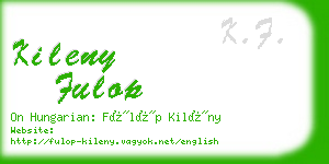 kileny fulop business card
